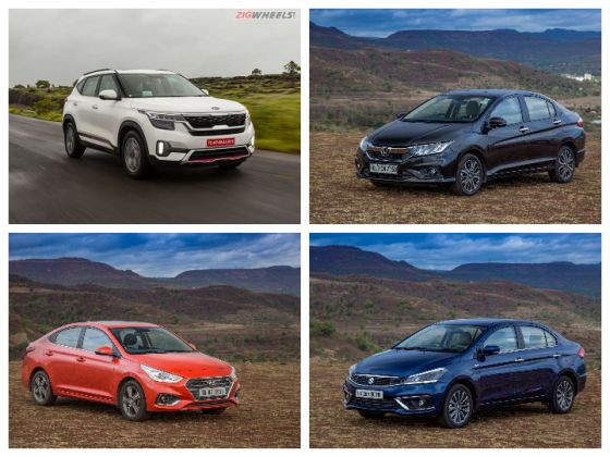 Kia Seltos vs Honda City vs Hyundai Verna vs Maruti Suzuki Ciaz 