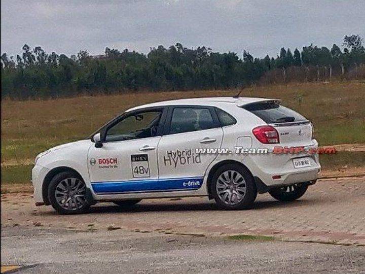 Baleno Hybrid Prototype Spied Testing Zigwheels