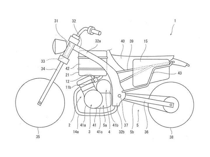 Kawasaki files patent for hybrid bike