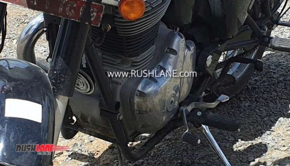 2020 RE classic 350 spied engine downtube