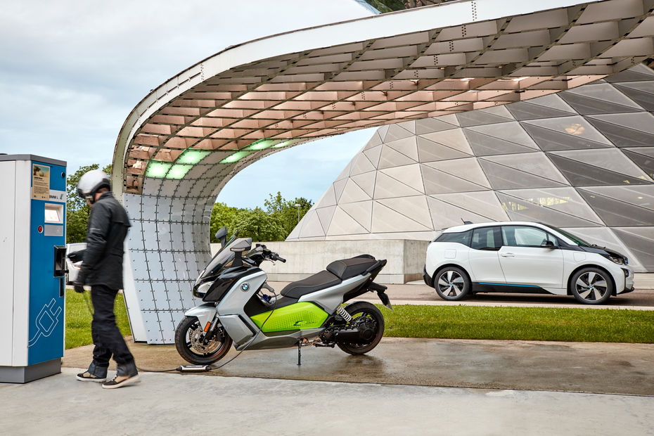 BMW Motorrad Working On A Roofed Electric Scooter