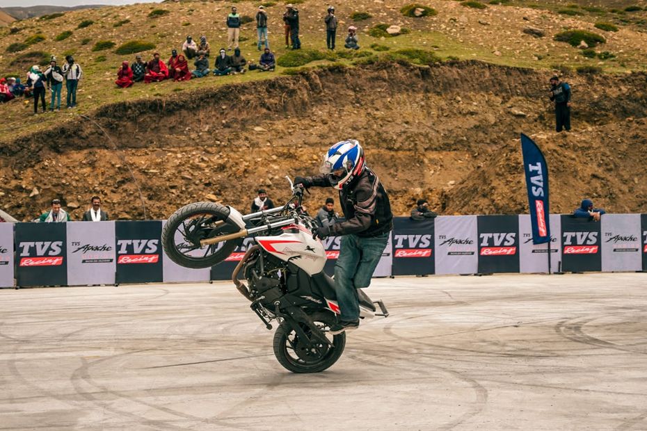 TVS Stunt Riders Enter Record Books By Performing At 14,800ft Above Sea Level