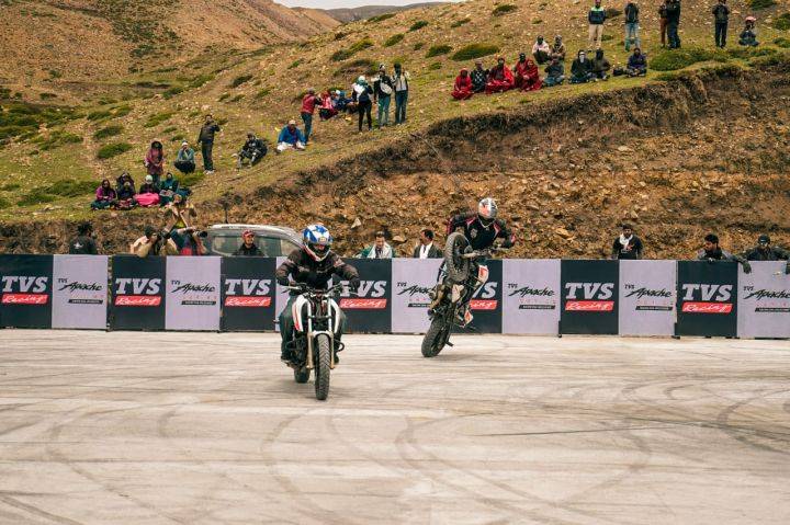 TVS Stunt Riders Enter Record Books By Performing At 14,800ft Above Sea Level