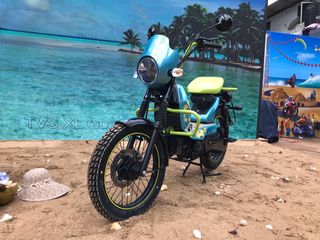 This Custom TVS Moped Could Be Just What You Need At The Beach