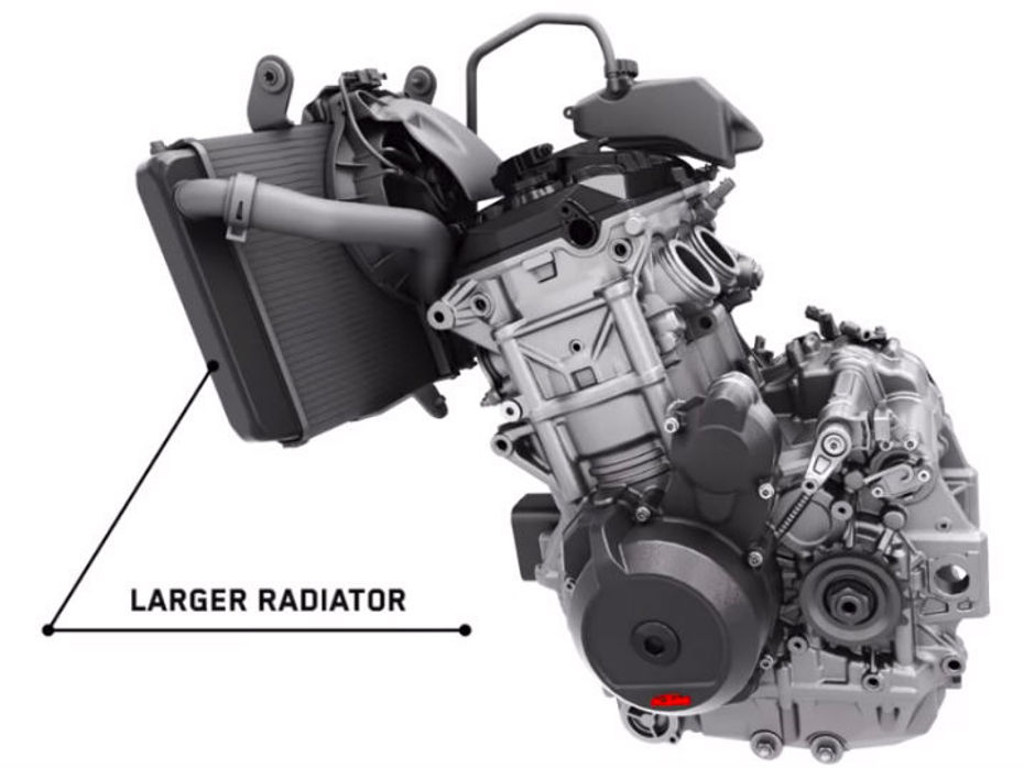 KTM 890 engine radiator