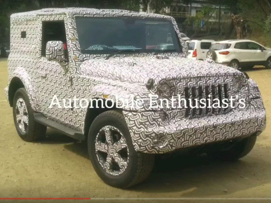 2020 Mahindra Thar Spied With New Roof Debut Expected At Auto