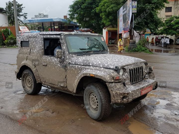 2020 Mahindra Thar Spied With New Roof Debut Expected At Auto