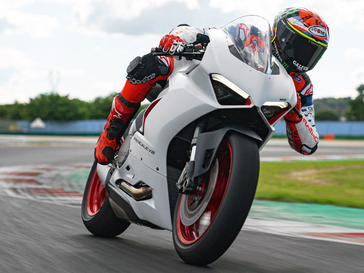 Ducati Panigale V2 White Rosso Livery In Pictures Zigwheels