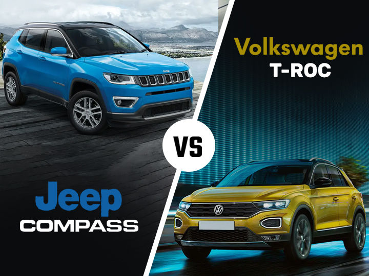 Volkswagen T-ROC vs Jeep Compass: Features, Engines, Specifications, Prices  in India Compared - ZigWheels