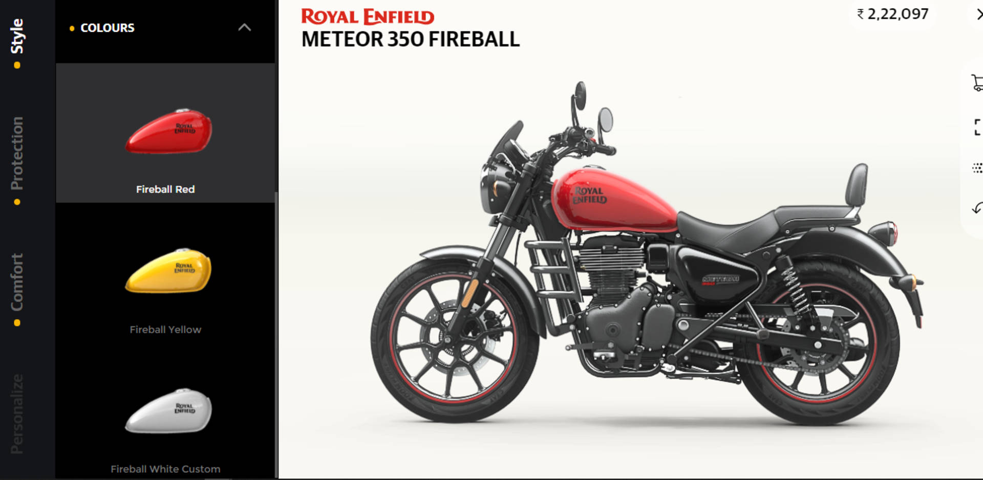 Royal enfield meteor store windshield price