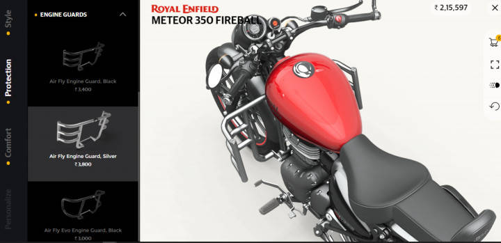 Royal Enfield Meteor 350 Accessories And Prices Revealed