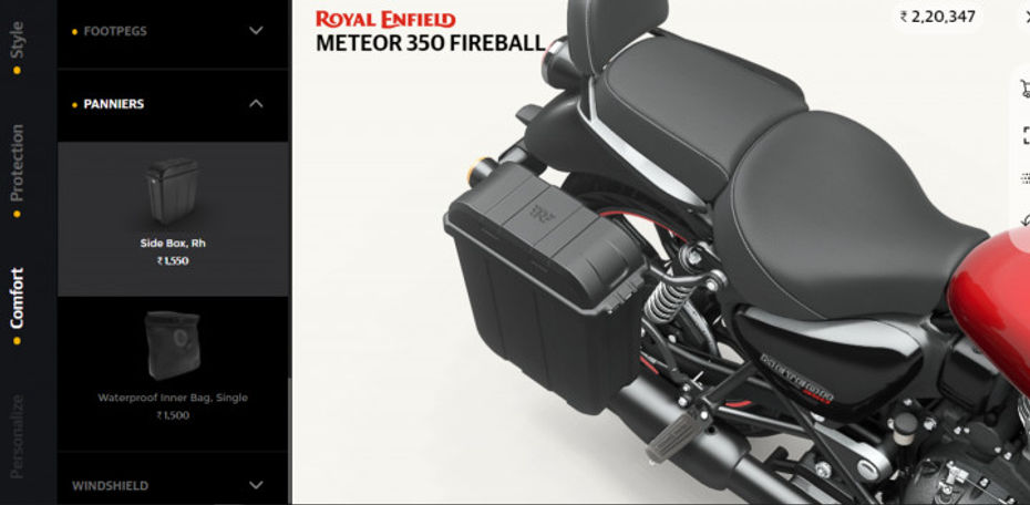 Royal Enfield Meteor 350 Accessories And Prices Revealed