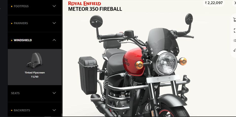 Royal Enfield Meteor 350 Accessories And Prices Revealed