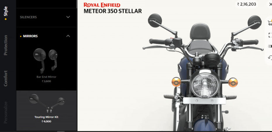 Royal Enfield Meteor 350 Accessories And Prices Revealed