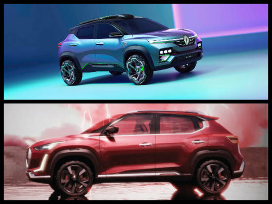 Renault Kiger Vs Nissan Magnite Concept Suv Exterior Design Compared Zigwheels