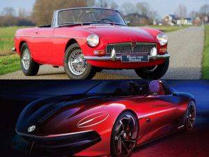 MG Cyberster Electric Concept Vs MG MGB Evolution Of An MG Roadster ...