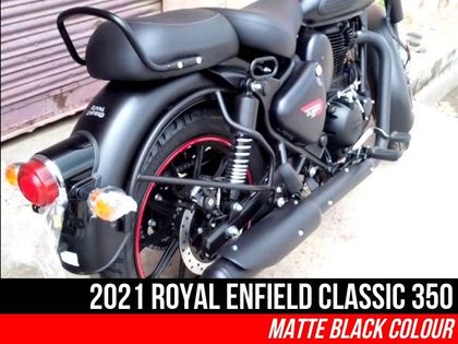 2021 Royal Enfield Classic 350 Spotted Undisguised in Matte Black Colour -  ZigWheels