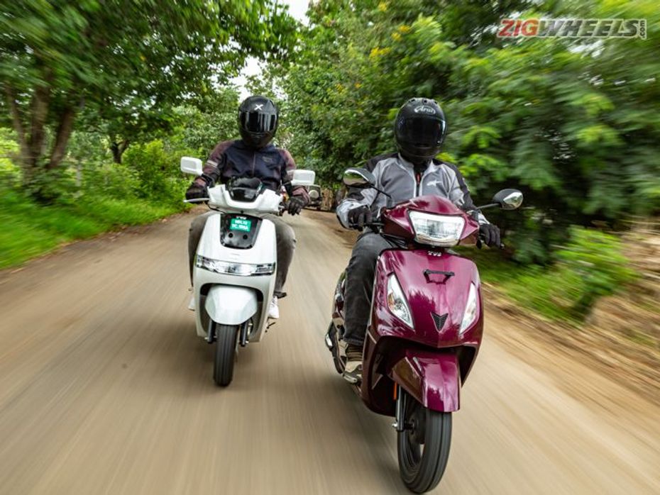 TVS iQube Electric vs BS6 Jupiter ZX Disc: Road Test Review