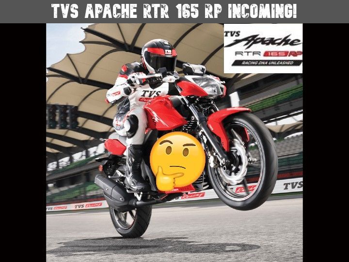 TVS Apache RTR 165 RP Trademarked, Launch Next Year - Vimarsana News