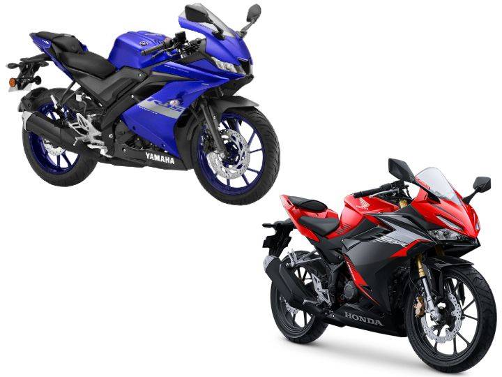 21 Honda Cbr150r Vs Yamaha R15 V3 Image Comparison Zigwheels