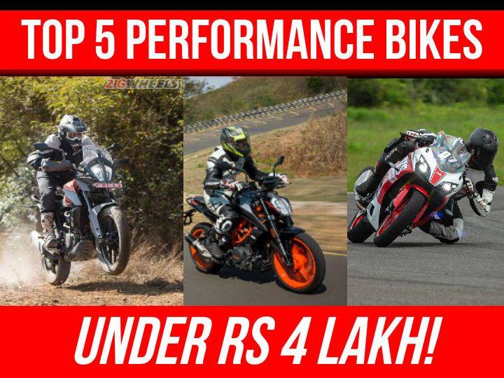 Top 5 Performance Bikes To Buy Under Rs 4 lakh 2021 TVS Apache RR