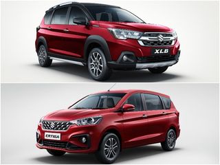 Maruti XL6 vs Ertiga: Recently Updated Platform Cousins Compared In Detailed Images
