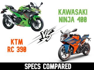 Kawasaki Ninja 400 vs KTM RC 390 - Specs Compared