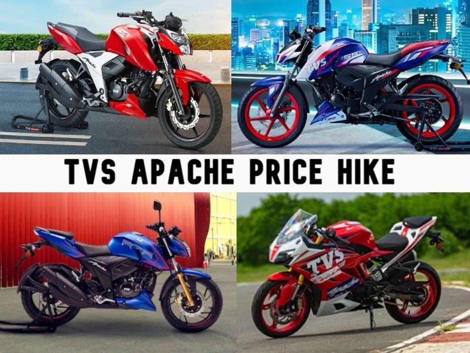 TVS Apache Series' Price Hiked