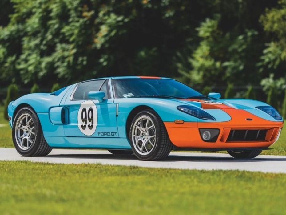 Immaculate Ford GT Heritage Edition on a sunny day 
