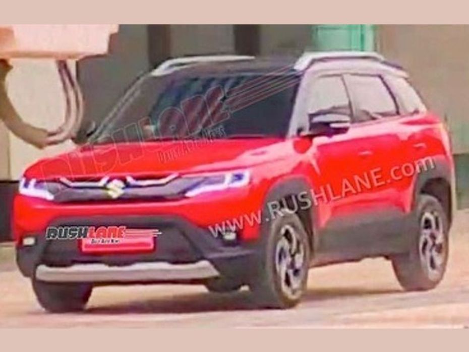 Maruti Brezza spied during an ad shoot