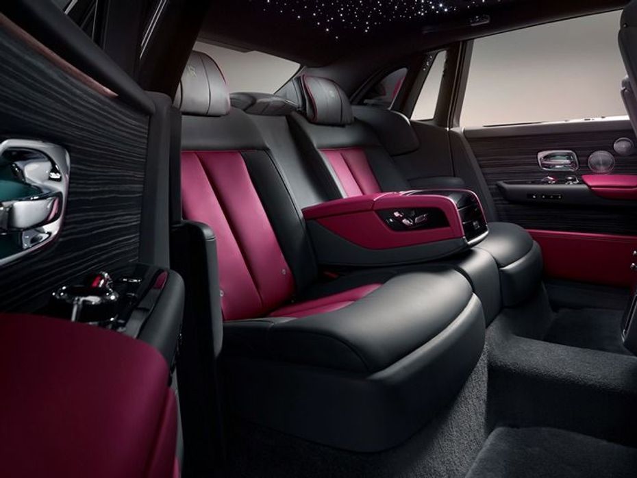 Rolls-Royce Phantom Series II back seat with black night sky effect star light headliner