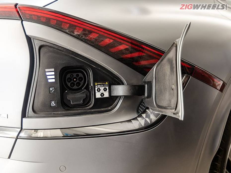 Kia EV6 charging port placed below the taillights