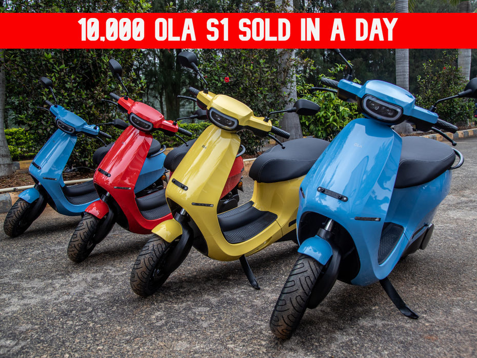 10,000 Ola S1 E-scooters Sold In A Day, Delivery Date Revealed