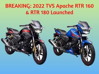 BREAKING: Lighter And More Powerful TVS Apache RTR 160 And RTR 180 Debut In India