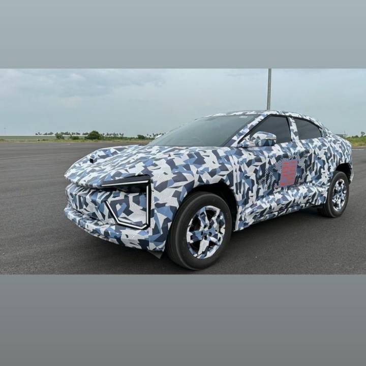 Production-ready Mahindra BE.05 Teased Under Camouflage - ZigWheels