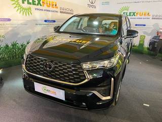 First BS6 Phase 2-complaint Flex Fuel Vehicle Revealed: Toyota Innova Hycross Prototype Combines Best Of Two Worlds