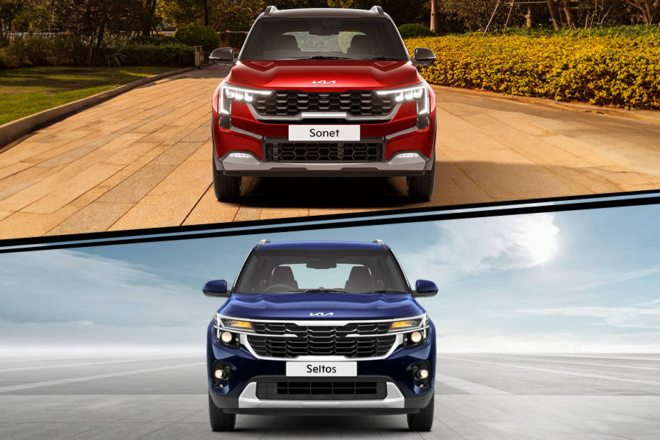 Facelifted 2024 Kia Sonet and 2023 Kia Seltos