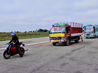 WATCH: Ultraviolette F77 Pulls TWO Commercial Vehicles In Insane Display Of EV Torque