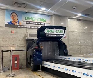 What Is This Tata Altroz CNG Doing Inside The Gate Of A Conveyor Belt At Mumbai Airport?