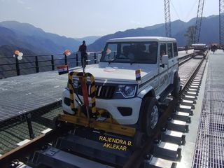 Mahindra Bolero Becomes One Of First Vehicles To Ride On World’s Tallest Chenab Railway Bridge In J&K