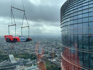 Watch: 1 of 75 Mclaren Senna GTR Take Flight And Reach Its new Home On The 57th Floor In Australia