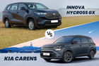 Toyota Innova Hycross GX vs Kia Carens Top-spec Petrol-DCT: Premium MPVs Compared