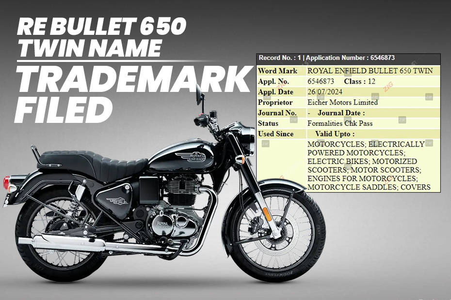 Royal Enfield Bullet 650 Twin Name Trademark Filed