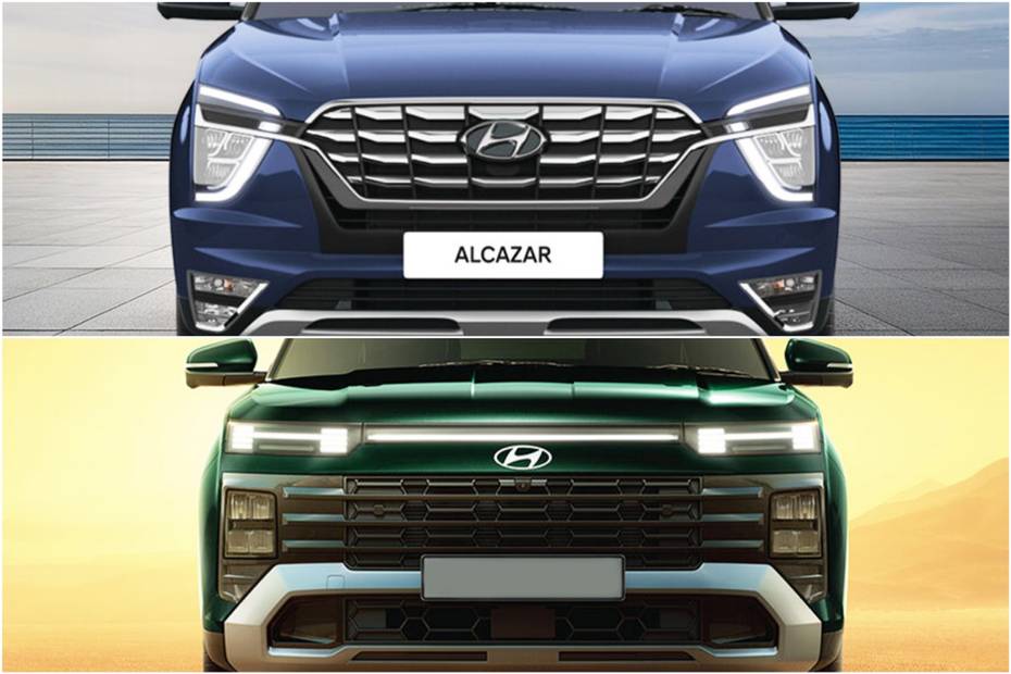 Hyundai Alcazar Old vs New Front