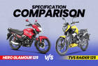 Hero Glamour vs TVS Raider: Specifications Compared