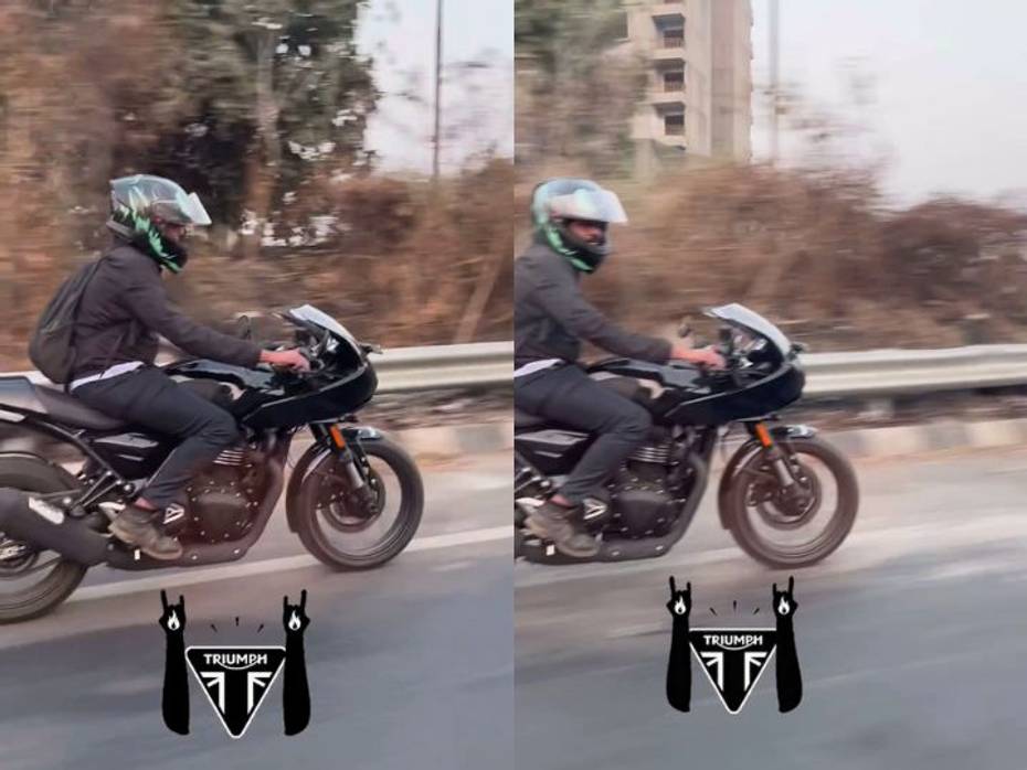 Upcoming Triumph Thruxton 400 Spied Testing For the First Time In India