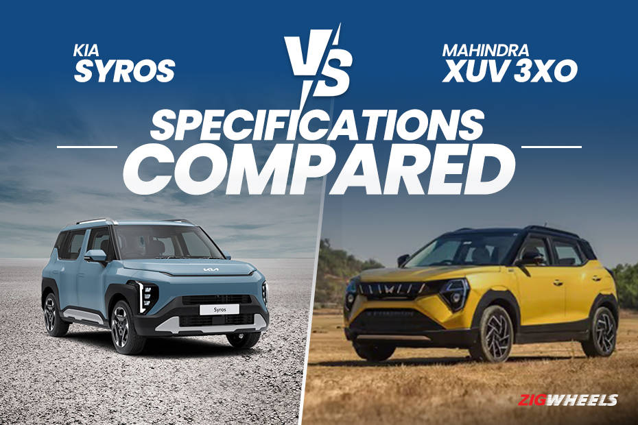 Kia Syros Vs Mahindra XUV 3XO Dimensions Powertrain And Features