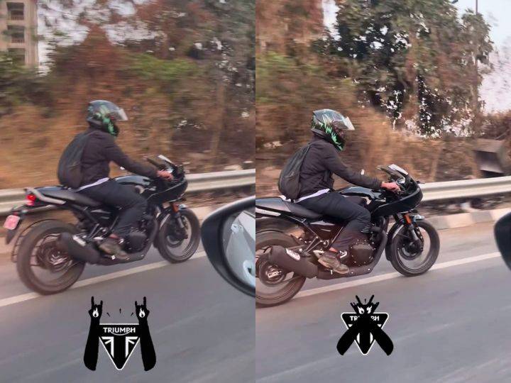 Upcoming Triumph Thruxton Spied Testing Again First Time In India Will Be Based On The