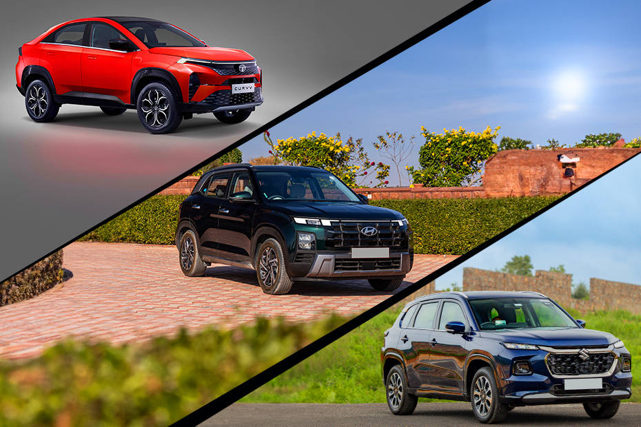 Tata Curvv Vs Maruti Suzuki Grand Vitara Vs Hyundai Creta Facelift ...