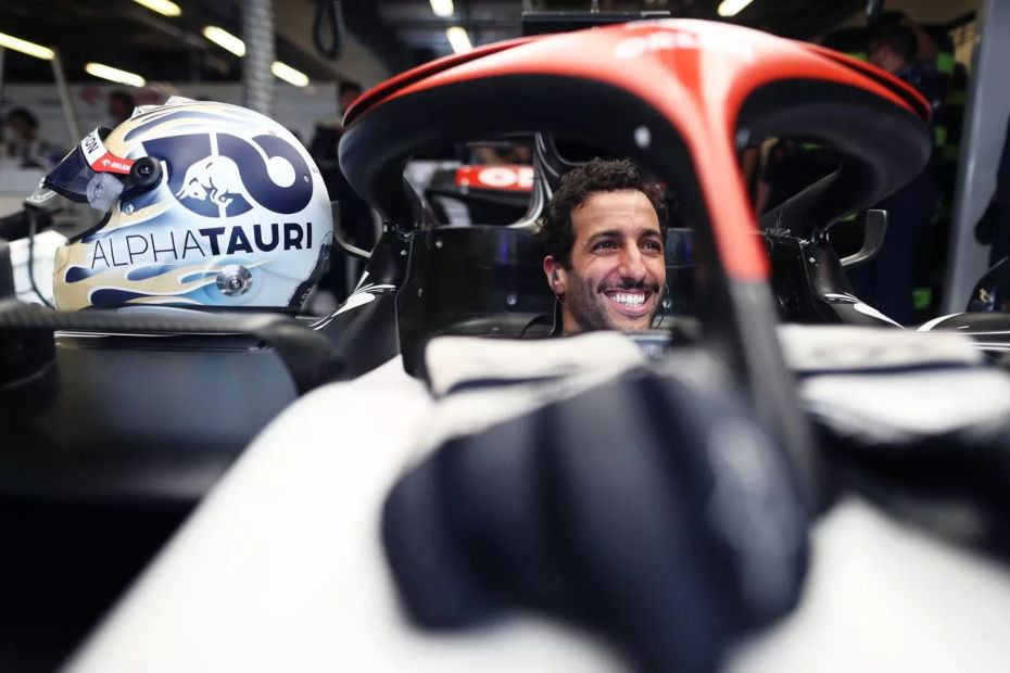Daniel Ricciardo with AlphaTauri F1 Team